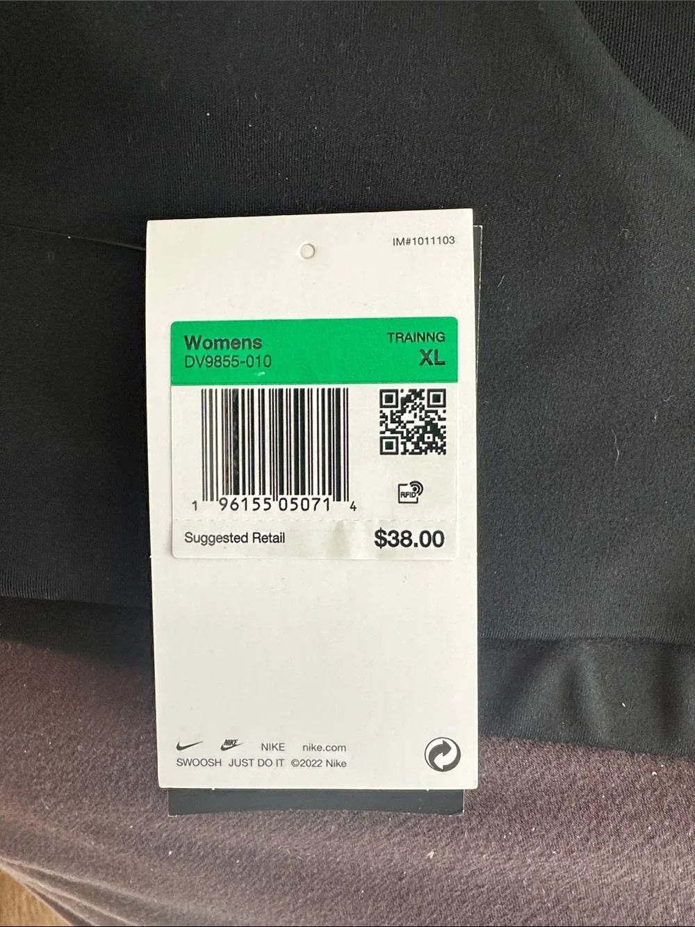 Nike Women's Black Sports Bra with Subtle Swoosh